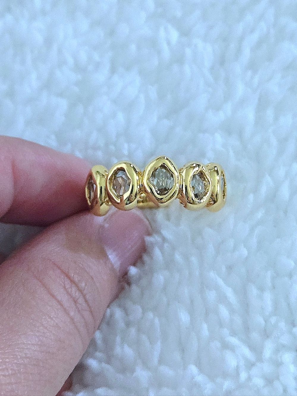 ✨️HP✨️ Alexis Bittar Molten Gold💛 with Clear Crystals💎 Ring💍 - NWT - Picture 5 of 16